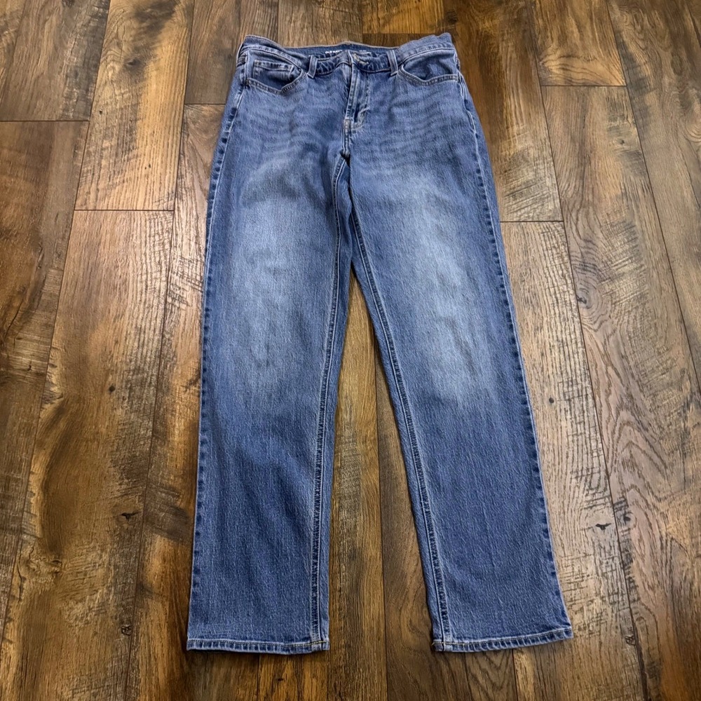Old Navy Wow Boyfriend Jeans Womens 6 Medium Wash Mid-Rise Straight Leg Denim